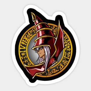 Red Dark Magician Bust Sticker